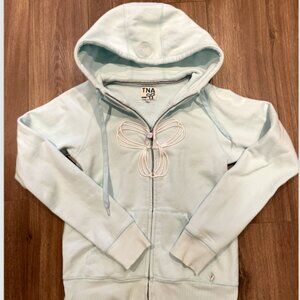 Aritzia TNA Women's Zip Up Hoodie, Small, Tiffany Blue Color